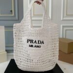 Prada Raffia Tote Bag - Image 6