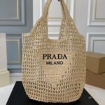 Prada Raffia Tote Bag