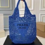 Prada Raffia Tote Bag - Image 7