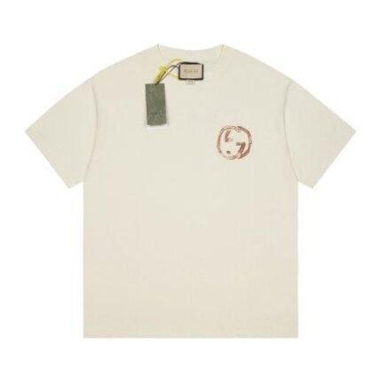 T-shirt Gucci Distressed Logo Beige