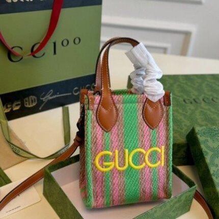 Gucci Straw Mini Shoulder Bag