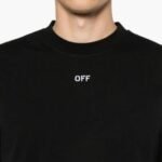 T-shirt Off-White Embroidered Logo Print Black - Image 2