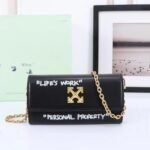 Jitney Slogan-Print Wallet Off-White