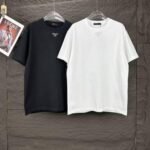 T-shirt Prada Logo Patch Black/White - Image 4