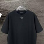 T-shirt Prada Logo Patch Black/White - Image 5