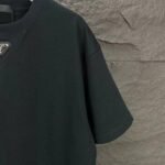 T-shirt Prada Logo Patch Black/White - Image 8