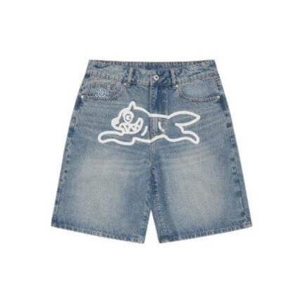 Shorts Ice Cream Running Dog Denim Shorts