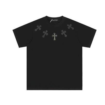 IMG2403 T-shirt Chrome Hearts Cross All Black - Image 1