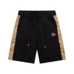 Shorts Gucci Black Monogram Side-Pocket