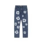 Jeans Denim Tears Floral Print Blue