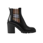Burberry Checkered Panel Ankle Boots - Image 2