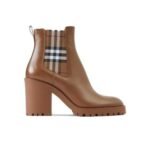 Burberry Checkered Panel Ankle Boots - Image 7
