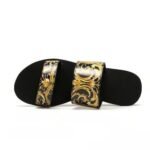 Versace Western Baroque Patterned Flat Sandals - Image 2