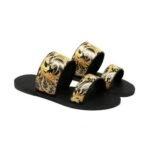 Versace Western Baroque Patterned Flat Sandals - Image 4
