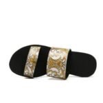 Versace Western Baroque Patterned Flat Sandals - Image 7