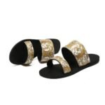 Versace Western Baroque Patterned Flat Sandals - Image 8