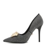 Versace Medusa Decollete Studded Pointed Toe Pump - Image 2