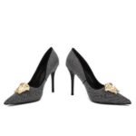 Versace Medusa Decollete Studded Pointed Toe Pump - Image 4