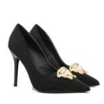 Versace Medusa Decollete Studded Pointed Toe Pump - Image 8