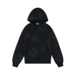 Hoodie Denim Tears Cotton Wreath Black Monochrome