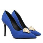 Versace Medusa Decollete Studded Pointed Toe Pump - Image 11
