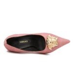 Versace Medusa Decollete Studded Pointed Toe Pump - Image 16