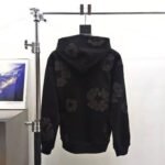 Hoodie Denim Tears Cotton Wreath Black Monochrome - Image 4