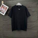T-shirt Prada Logo Patch Black/White