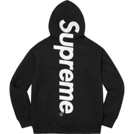 Hoodie Supreme satin-appliqué “Grey”