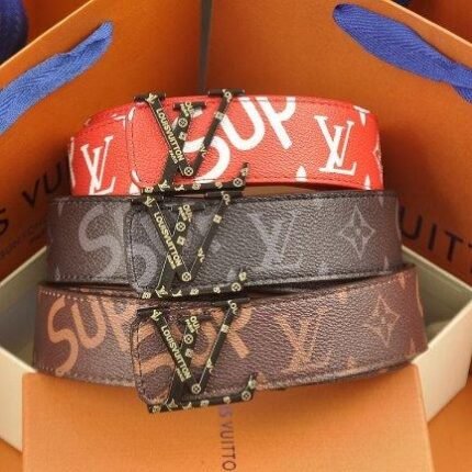 Belt Louis Vuitton x Supreme Monogram