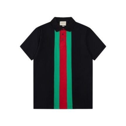Polo Gucci Vertical Stripe Logo