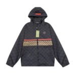 Jacket Windbreaker Gucci Monogram Beige Brown