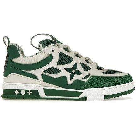 IMG2619 Louis Vuitton LV Skate Sneaker Green White - Image 1
