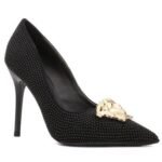 Versace Medusa Decollete Studded Pointed Toe Pump - Image 6