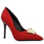 Versace Medusa Decollete Studded Pointed Toe Pump - Image 12