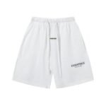 Shorts Essentials White with Logo Print