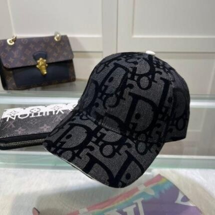 Cap Dior Black Monogram Adjustable