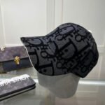 Cap Dior Black Monogram Adjustable - Image 5