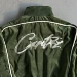 Tracksuit Corteiz Velour Green with White Logo - Image 8