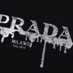 T-shirt Prada Milano Black Drip Logo - Image 4