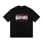 T-shirt Balenciaga Graffiti Print Black