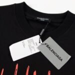 T-shirt Balenciaga Graffiti Print Black - Image 6