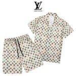 Set Louis Vuitton Multicolor Monogram Shirt and Shorts