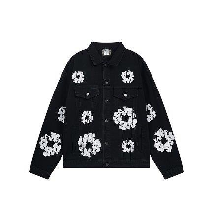 IMG2989 Denim Jacket Denim Tears Floral Print Black - Image 1