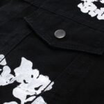 Denim Jacket Denim Tears Floral Print Black - Image 6