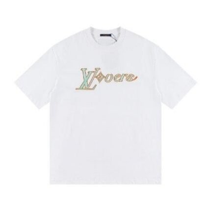 T-shirt Louis Vuitton LV White LVovers Design