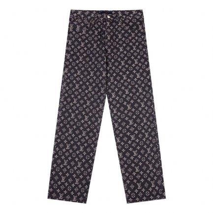 IMG3024 Jeans Louis Vuitton Black Monogram Denim - Image 1