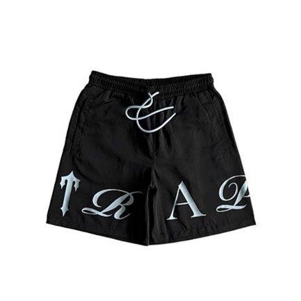 IMG3159 Shorts Trapstar Script Swimming Black/Nigara Mist - Image 1