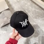 Cap Dior Black Script Logo Adjustable - Image 4