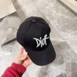 Cap Dior Black Script Logo Adjustable - Image 6